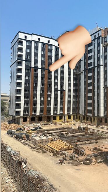 жк восток сити бишкек: 1 комната, 46 м², Элитка, 2 этаж, ПСО (под самоотделку)