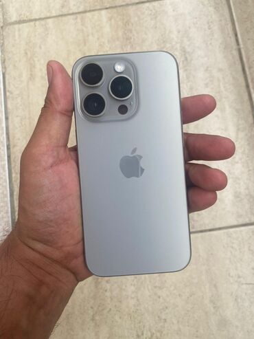 IPhone 15 Pro, 256 GB, Natural Titanium, Zəmanət, Face ID, Sənədlərlə