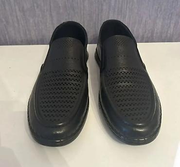 deri plas: Kişi loafer ayaqqabısı - Rəng: qara - Model: slip-on (bağsız) — 2