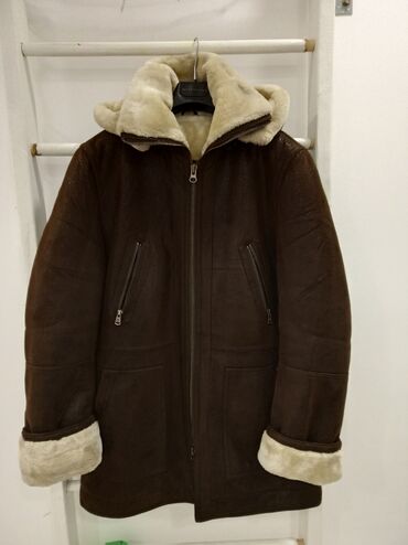 мужское пальто с капюшоном: Мужская дубленка-шуба. Натуральная кожа и мех Очень теплая! Есть 4