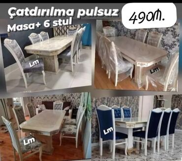 Sifarişlə masa və oturacaq dəstləri: Dördbucaq masa, Qonaq otağı üçün -da lalafo.az — 21 Sifarişlə masa və oturacaq dəstləri: Dördbucaq masa, Qonaq otağı üçün — 21