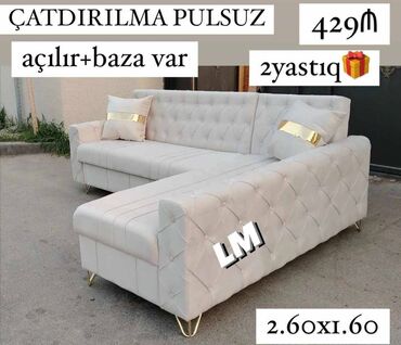 divan sifarisi: Угловой диван, Новый, Раскладной, С подъемным механизмом