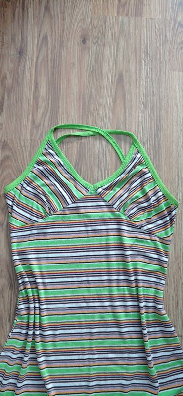 pamučne haljine za plažu: M (EU 38), bоја - Zelena, Drugi stil, Drugi tip rukava