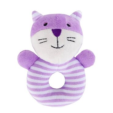 isma urban 8 5: Игрушка - погремушка "Фиолетовый кот" для детей 0 -1 года, детская
