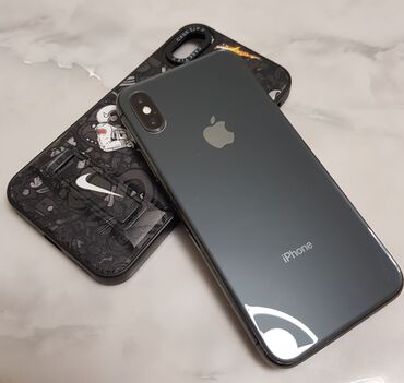 Apple iPhone: IPhone X, Б/у, 64 ГБ, Graphite, Зарядное устройство