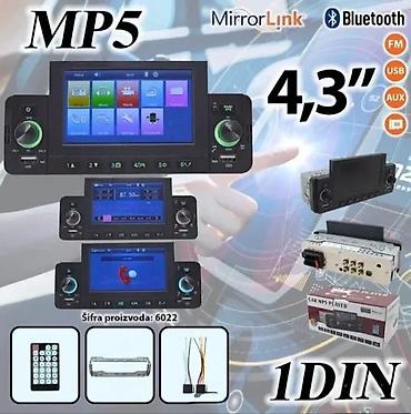 Audio oprema za auto: Multimedijalni auto plejer MP5, 1DIN, sa izvlačnim ekranom Ključne — 1