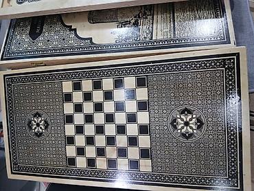 Nərdlər: Taxta nərd–şahmat dəsti - Material: cilalanmış təbii ağac - 2-si — 2