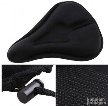 Dodaci za bicikl: NOVO Antibakterijska navlaka punjena gelom za sediste za bicikl, CRNE — 5