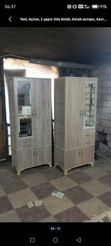 Dolablar: Yeni, Açılan, 2 qapılı Düz dolab, Dolab-asılqan, Azərbaycan — 29