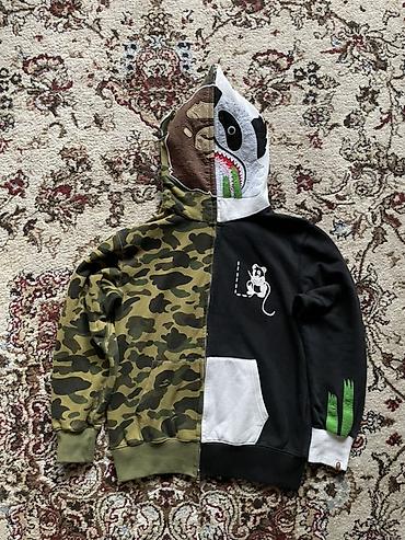 Толстовки: Худи на молнии BAPE (A Bathing Ape) Shark Full Zip, сплит-дизайн — 2