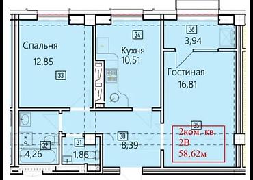 Продажа квартир: 🏙 2-комнатная квартира в ЖК New York City — Асанбай 📍 Асанбай 🏢 — 2