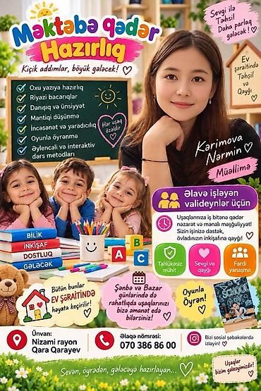 📍Ünvan: Nizami ray. Q. Qarayev küç. 📚Maktaba qader Hazırlıq kursları lalafo.az -da 📍Ünvan: Nizami ray. Q. Qarayev küç. 📚Maktaba qader Hazırlıq kursları
