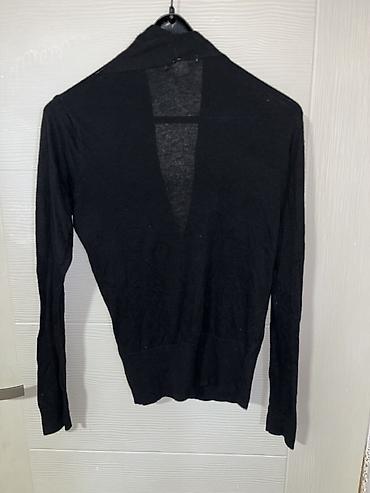 h: H&M Basic ženski džemper/bluza, crne boje, veličina XS. - Model — 3