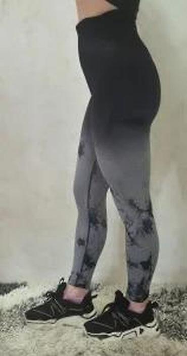 Helanke, biciklistički šortsevi: Ženske sportske helanke – visoki struk, bez šavova, elastične - — 17