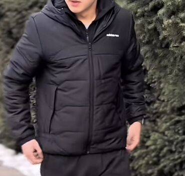 национальные головные уборы: Мужская куртка, L (EU 40), Adidas, Б/у, цвет - Черный, Самовывоз, Платная доставка