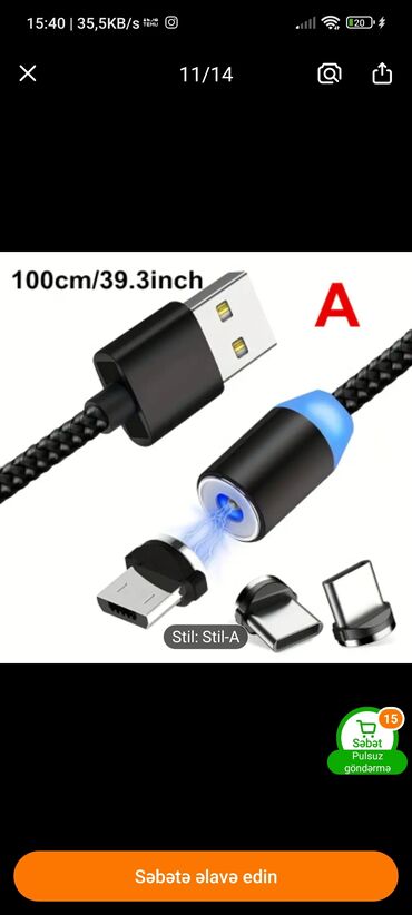 yeni soyducular: Kabel Xiaomi, Micro-USB, Yeni