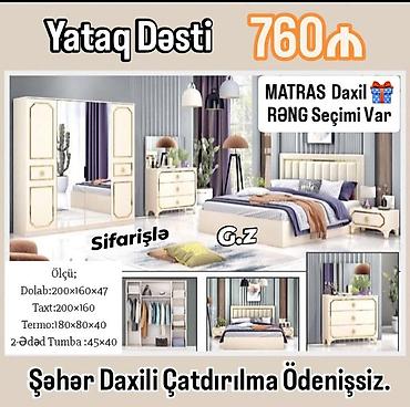 Yataq Dəsti – MATRAS daxildir, RƏNG seçimi var Komplekt: - Taxt