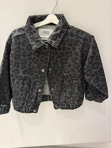 paltar don: ZARA uşaq gödəkçəsi - Model: qısa kəsməli denim gödəkçə - Rəng/naxış — 2