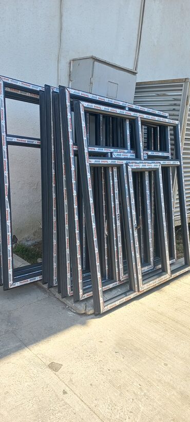 Pəncərələrin quraşdırılması, montajı: Plastik antrasit grey pəncərələr. Kəyfi̇yətli̇. Sərfəli̇ — 2