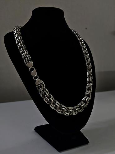 Серебряные цепочки: Серебряная цепь Бисмарк 38 гр 55 см Серебро 925 проба Ручная работа — 18