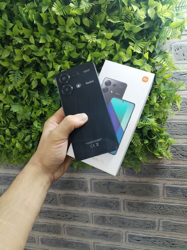 телефон fly cirrus 8: Redmi Note 13, 256 GB, rəng - Qara, Kredit, Barmaq izi, Face ID