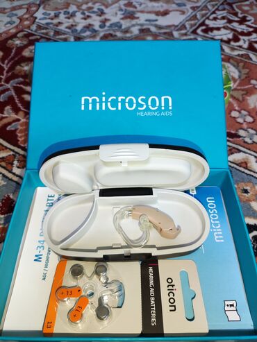 слуховые аппараты цены: Слуховой аппарат "microson" Оригинал использован 2 раза Новый стоит