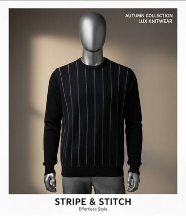 купить кепку в баку: Мужской свитер, Balmain, XL, цвет - Черный