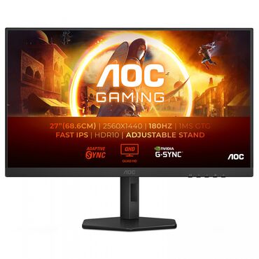 мониторы на пк: Монитор LCD 27" AOC Q27G4XF, FAST IPS, Black, 2560x1440,300cd/m2