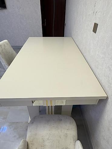 metbext stollari: Mətbəx/qonaq otağı üçün zərif masa və 2 ədəd stul dəsti. - Rəng: açıq — 2