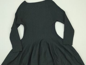 czarna rozkloszowana sukienki na wesele: Sukienka, S, stan - Dobry