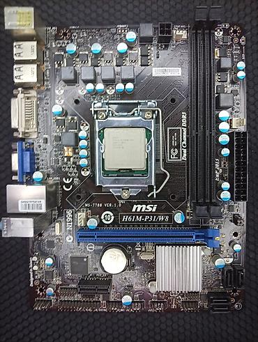 Материнская плата для ПК, Б/у, MSI, LGA1155, Micro-ATX