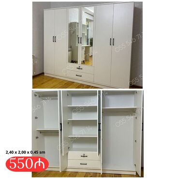 Dolablar: Yeni, 4 qapılı Düz dolab, Qarderob, paltar dolabı lalafo.az -da Dolablar: Yeni, 4 qapılı Düz dolab, Qarderob, paltar dolabı