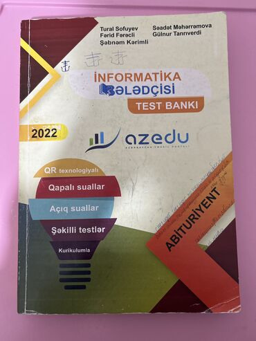 riyaziyyat 8 ci sinif: Informatika bələdçisi test toplusu sadəcə üzü yazılıb içində yazı