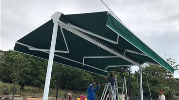 makulatura aliram: Tent pergola iki tərəfli 6 metr uzunu 2x 3 metr eni. İmumilikdə 36