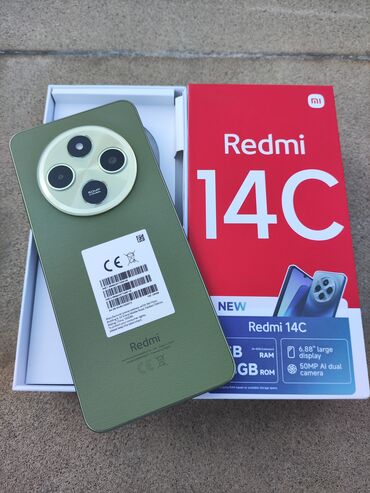 21 ultra: Xiaomi Redmi 14C, 128 GB, rəng - Yaşıl, 
 Zəmanət, Sensor, Barmaq izi