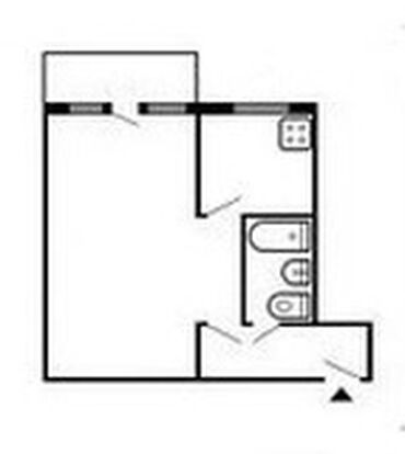 однокомнатная квартира аламедин 1: 1 комната, 32 м², Хрущевка, 4 этаж, Косметический ремонт