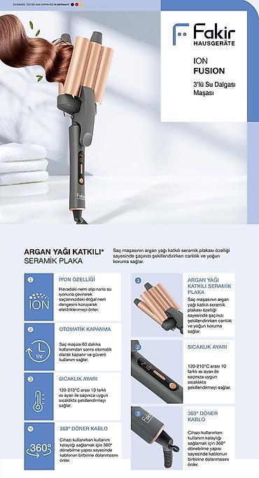 stolustu ventilator: Saç buran maşa Fakir, 120 - 210 °C, Yeni, Pulsuz çatdırılma — 3