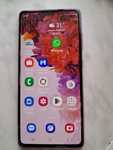 samsung s20 plus ekran: Samsung Galaxy S20, цвет - Фиолетовый, Сенсорный