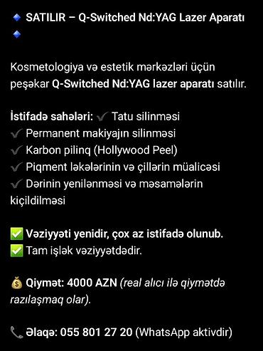 Gözəllik və estetika avadanlığı: Tatu silmə, Zəmanətlə — 2