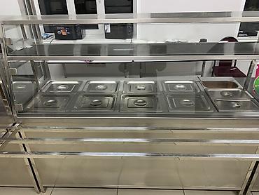 Линии раздачи: Линия раздачи для столовой/кафетерия из нержавеющей стали — 8