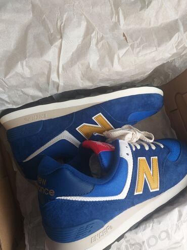 обувь мужская б у: Мужские кроссовки, 41.5, New Balance, Новый, цвет - Синий, Бесплатная доставка