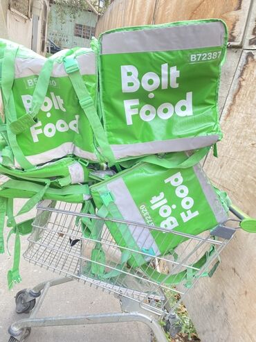 сдам контейнер на ортосайском рынке: Bolt Food çatdırılma çantaları - Rəng: yaşıl, reflektorlu boz