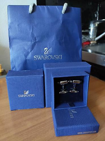 Жеке буюмдар: Ценителям делового стиля от Swarovski: запонки VERY Jet Black • — 1