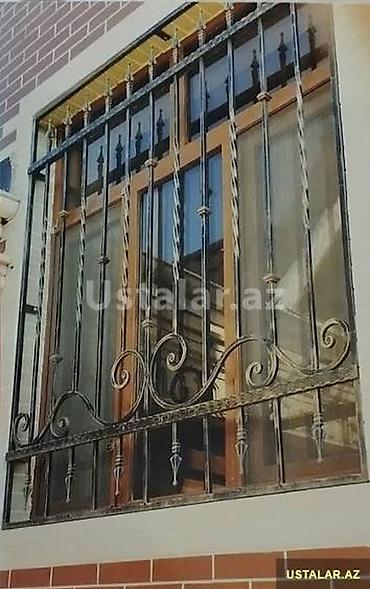 Barmaqlıqlar: Dəmir pəncərə barmaqlıqları - Material: qalın, bükmə profilli dəmir — 35