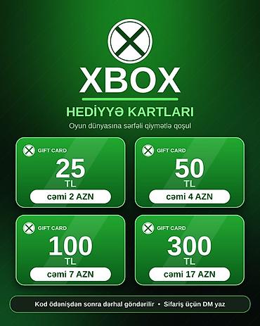 iphone 11 yeni: 🎮 Xbox hediyyə kartları satılır! 💚 Mövcud məbləğlər: • 25 TL: 2 AZN • — 1