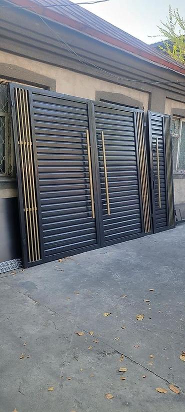 Металлические двери на заказ: Металлическая дверь на заказ, Для частного дома, Двухстворчатая, Железная, Кыргызстан, Бесплатный замер — 43