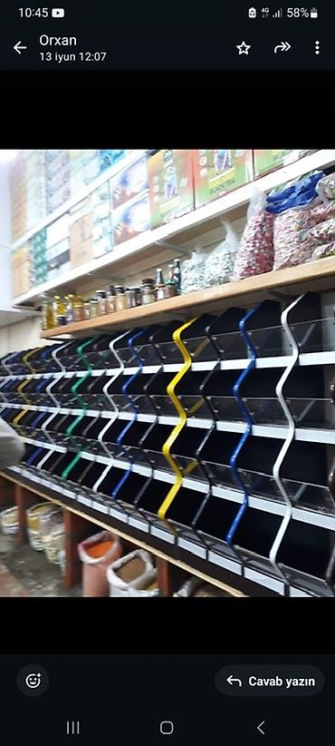 Оборудование для магазинов: Mağazalar üçün modul rəf sistemi - Məhsul: Çoxsəviyyəli, bölməli — 1