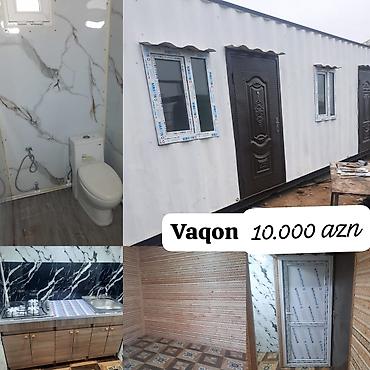 konteyner satilir: Endirim. Vaqon Ev satilir 10.000azn Uzunluq: 12 metr En: 2m 40sm — 1