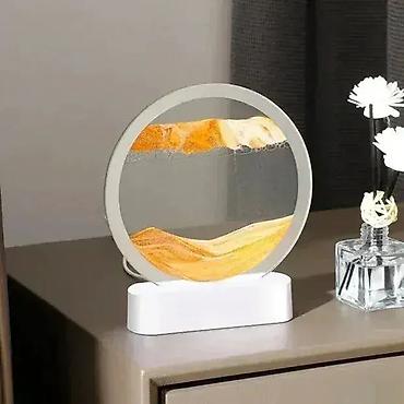 tupperware flasice: Žuta 3D Noćna Dekorativna LED Pesak Lampa 🌙 Karakteristike: Prozirno — 1