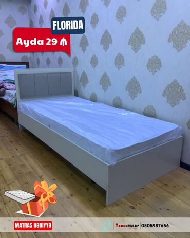 Çarpayılar: Yeni, Təknəfərlik çarpayı, Bazalı, Matras ilə, Siyirməsiz, Azərbaycan — 7